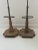 Brass Late 20th Century Pair of Vintage Brass Stands on Wood Bases For Sale - Image 8 of 11