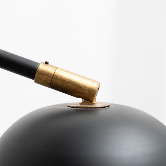 Matte Black and Raw Brass 1417-8 Knekt Lamp from Konsthantverk For Sale - Image 10 of 17