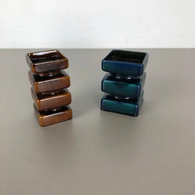 Set of two ceramic vase elements Model: 5103 and 5101 Producer: Steuler, Germany Design: Cari Zalloni Decade: 1970s...