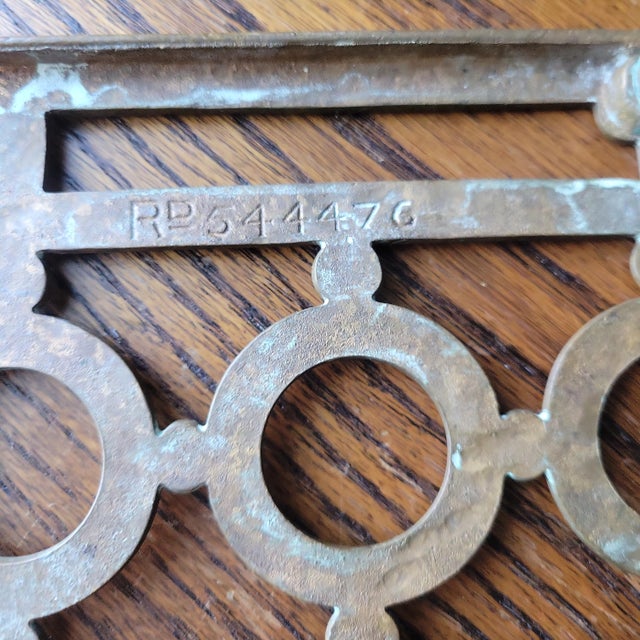 Antique Footman 1910 Solid Brass Kettle Stand Trivet English Plant Pot Riser William Tonks & Sons Stamped For Sale - Image 12 of 18