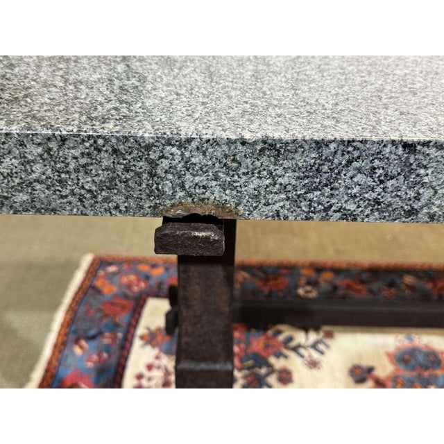 Marble Table with Cast Iron Base For Sale - Image 18 of 18