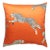 The House of Scalamandré Leaping Cheetah Pillow, Clementine For Sale