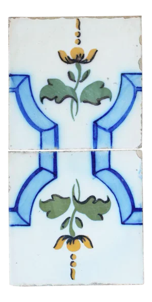 20th Century Tin-Glazed Pottery Tiles - a Pair