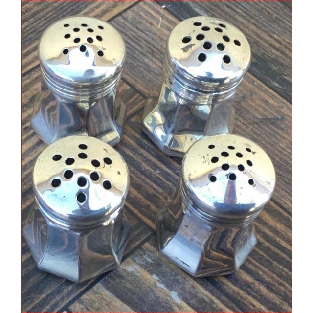 Mid-Century Modern Cartier Salt & Pepper Shakers Sterling Silver - 4pcs with Original Box Ca' 1960's For Sale - Image 3 of 5