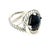 Traditional 1990s David Yurman Onyx Ring Size 7 Silver Estate For Sale - Image 3 of 4