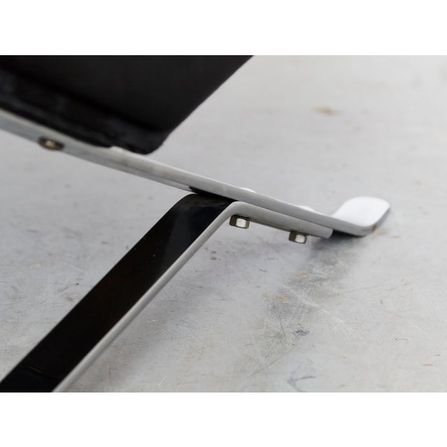 Black Gliding Chair by Arnold Bode for Federholz-Gesellschaft OHG, 1950s For Sale - Image 8 of 17