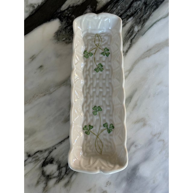 Made in Ireland Vintage Belleek Mint Server For Sale - Image 12 of 12