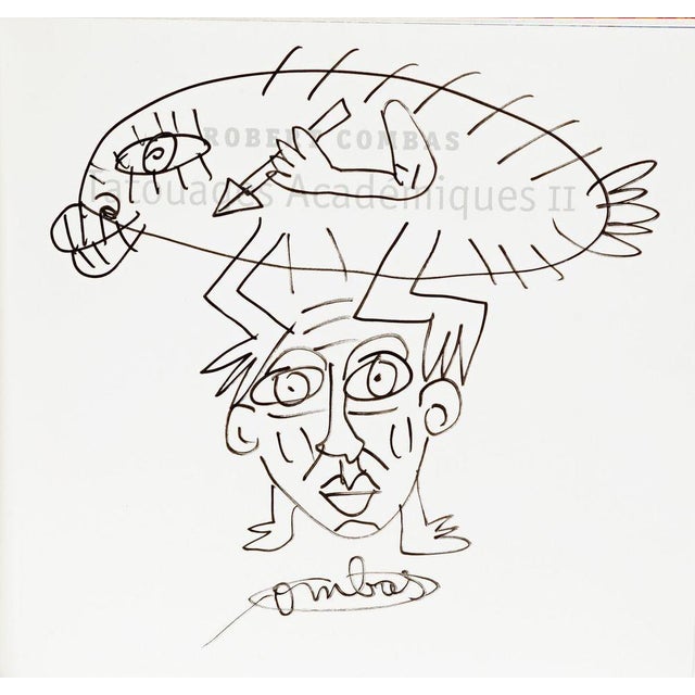 Robert COMBAS (born 1957), French artist Self-portrait and fantastic creature, 2006 Original drawing made on the cover...