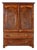 English Mahogany Linen Press, 1870s For Sale