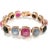 Bochic "Capri" Vintage Ruby & Multi Color Fancy Sapphires Cuff Set In 18K & Silver Natural Red Ruby - 9 Carats Natural...