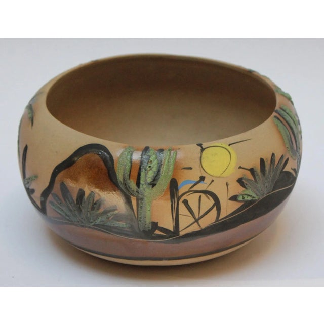 Vintage Pueblo Hand-Painted Stoneware Bowl by Betty Selby For Sale - Image 13 of 13