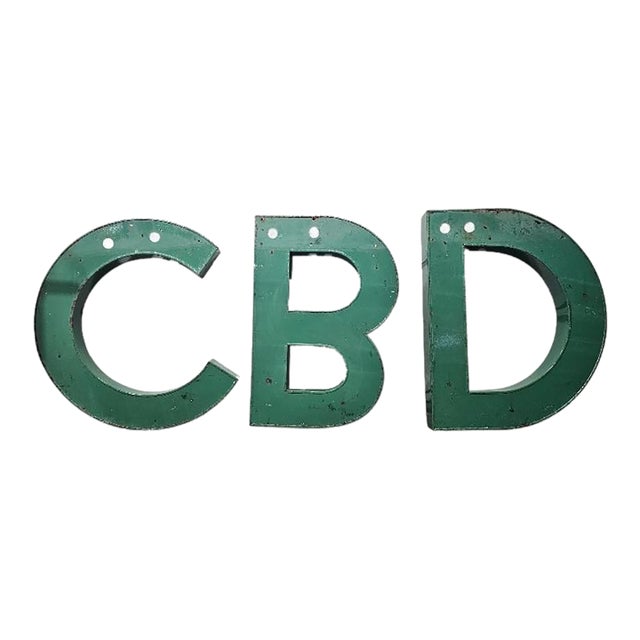 Industrial Large Letters Sign For Sale