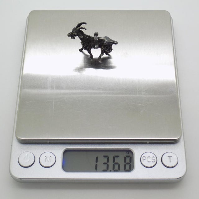 Silver Vintage Italian Handmade Silver Goat, 1960s For Sale - Image 8 of 11