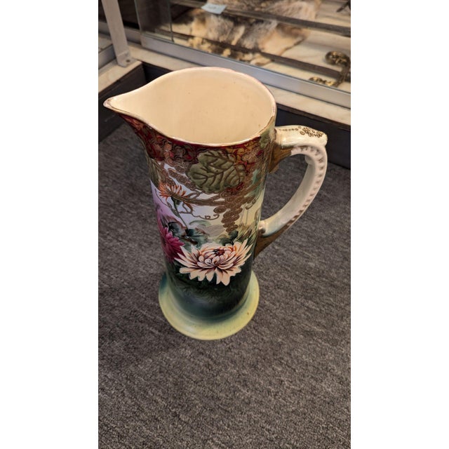 Ceramic 1900s Nippon Chrysanthemum Tankard For Sale - Image 7 of 9