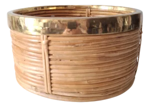 Italian Rattan Fruit Basket, 1970s