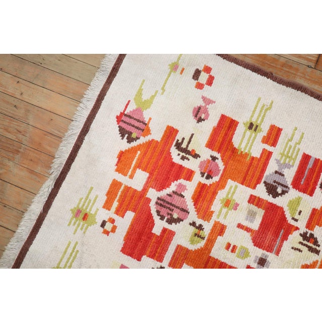Abstract Vintage Tibetan Rug rug no.j3653 For Sale - Image 9 of 9