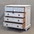 French Antique 19th C. Painted Pine Dresser Chest of Drawers With Greek Key Motif For Sale - Image 3 of 17