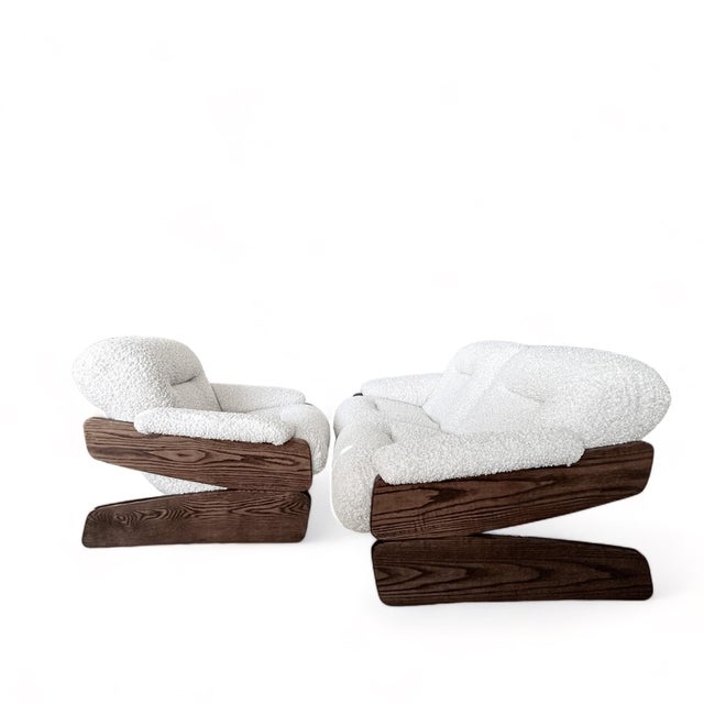 1970s Set of Vintage Brutalist Sofa and Lounge Chair, 1970s For Sale - Image 5 of 18