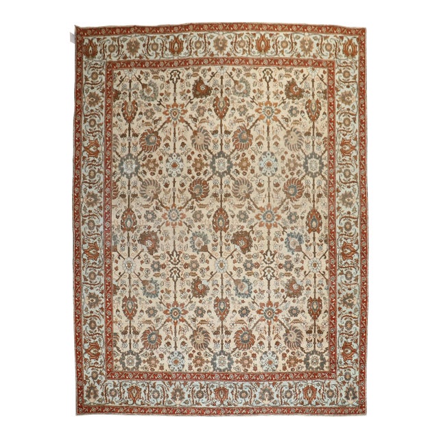 Antique Decorative Tabriz Rug Rug - 8'5" x 10'6" For Sale