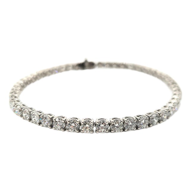 7.29 Ct Diamond Tennis Bracelet For Sale