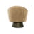 2020s Matthew Izzo Home Dominic Camel Velvet Barrel Back Swivel Chair on Handpainted Brushed Bronze Base For Sale - Image 5 of 6
