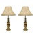 Large Bulbous Brass Table Lamps, 1890s, Set of 2 For Sale