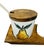 Mid-Century Modern Mid-Century Modern Serv-Wood Reversible Porcelain Fruit Jam Jar Set - 5 Pieces For Sale - Image 3 of 15