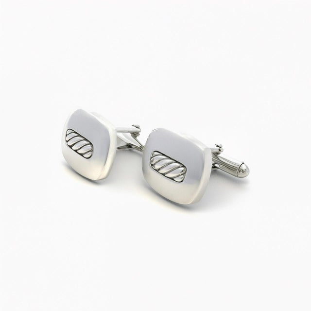 1990s Pair of David Yurman Authentic Estate Cufflinks Silver For Sale - Image 9 of 13