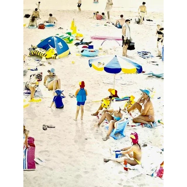 Figurative Massimo Vitali Photographer From a Portfolio of Landscapes With Figures Limited Edition Numbered Framed Coastal Beach For Sale - Image 3 of 12