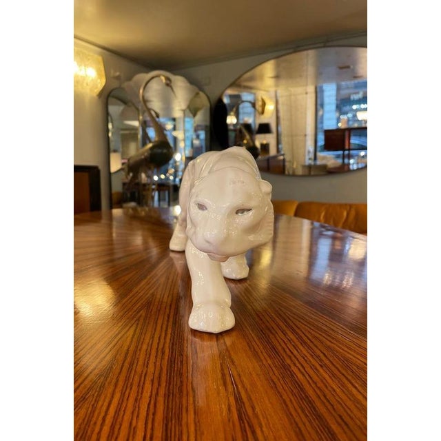 Panther, 1970, White Ceramic For Sale - Image 4 of 11