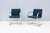 Bauhaus Ludwig Mies Van Der Rohe Brno Flat Bar Chairs in Blue Fabric by Gordon, a Pair For Sale - Image 3 of 18