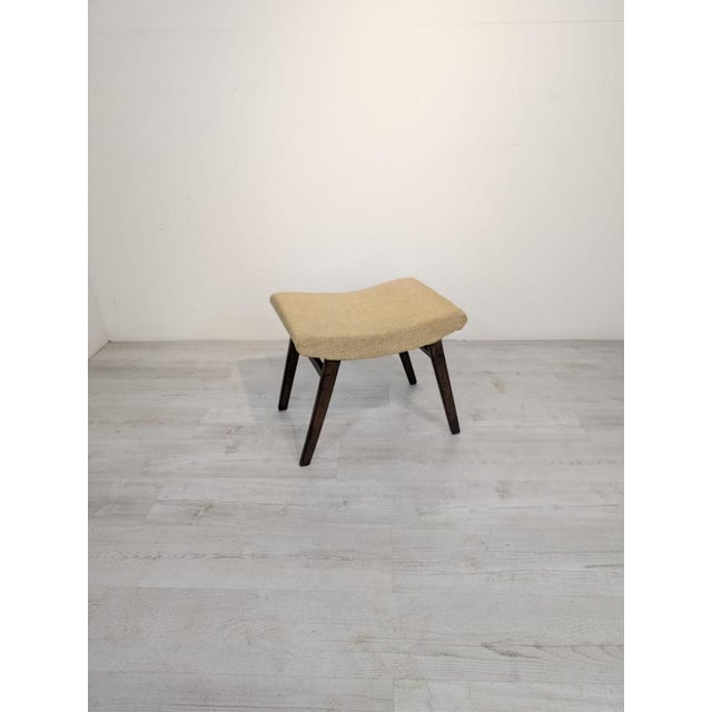 Vintage Bohemian Pouf, Stool, or Footstool from the 1960s/70s Stylish, vintage footstool or footstool in beige. Made of...