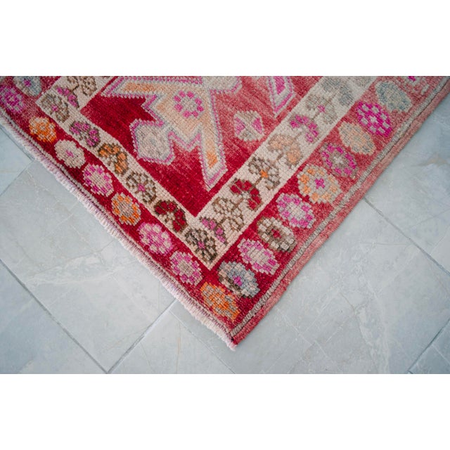 Extra Long Runner Rug Hand-Knotted Natural Wool Vintage Turkish Rug Hallway Kicthen Decor 2'5"x 14'6" For Sale - Image 13 of 15