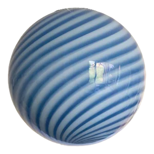 Contemporary Blue and White Sphere Pendant in Murano Glass