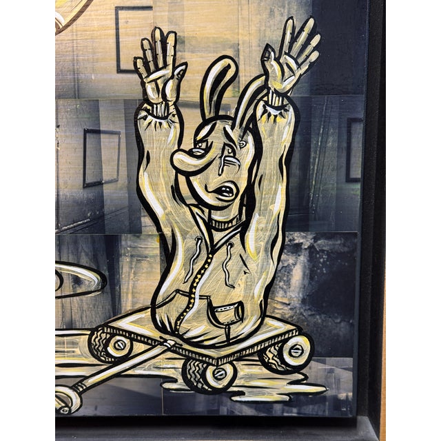 2000 - 2009 Nicely Framed Original Graffiti Collage Art For Sale - Image 5 of 17