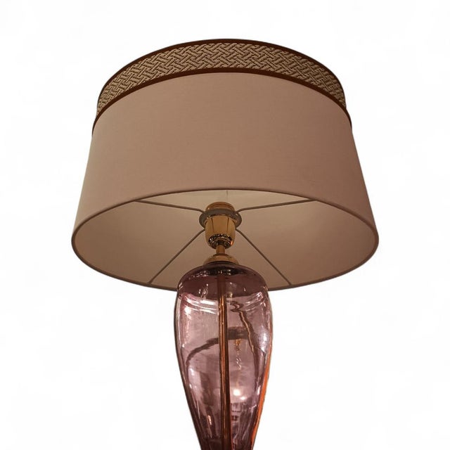 Violet Murano Glass Lamps, Set of 2 For Sale - Image 6 of 11