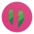 Circulo De Jalapenos - Original Vibrant Abstract Still Life Acrylic Painting on Panel by Will Beger For Sale