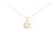 Gold Vermeil Diamond Accent Double Heart Pendant Necklace For Sale