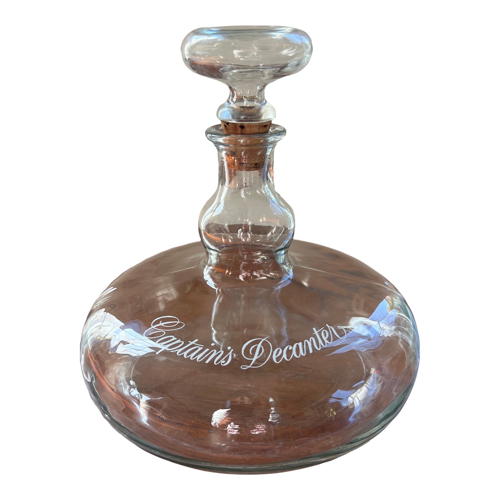 Vintage Glass Captain’s Decanter Chairish