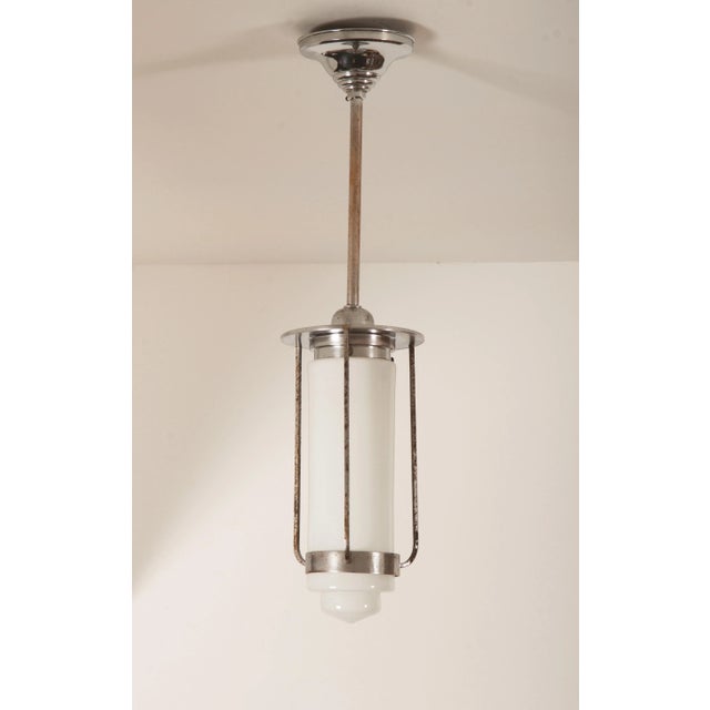 Art Deco Opaline Glass Pendant For Sale - Image 16 of 16