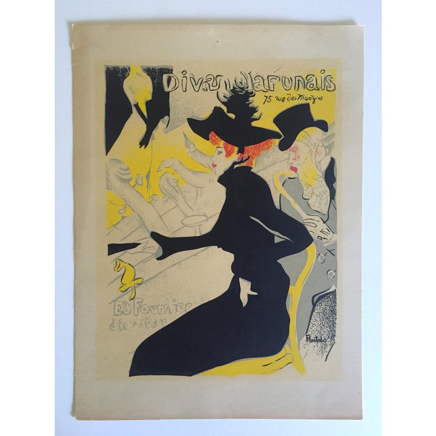 Toulouse Lautrec Vintage 1940's Original Silkscreen Print