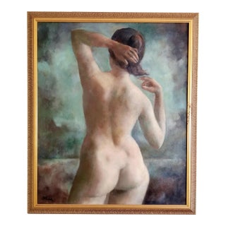 "Venus Callipyge" Contemporary Ethereal Nude Oil Painting by Archibald J. Webb, Framed For Sale