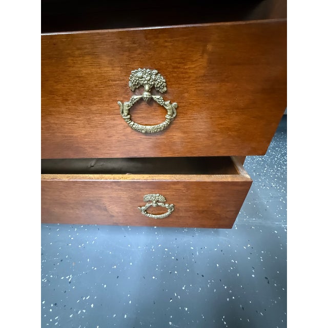 Late 19th Century Antique Louis Phillipe Marble Top Cherry Wood Bachelors Chest For Sale - Image 5 of 10
