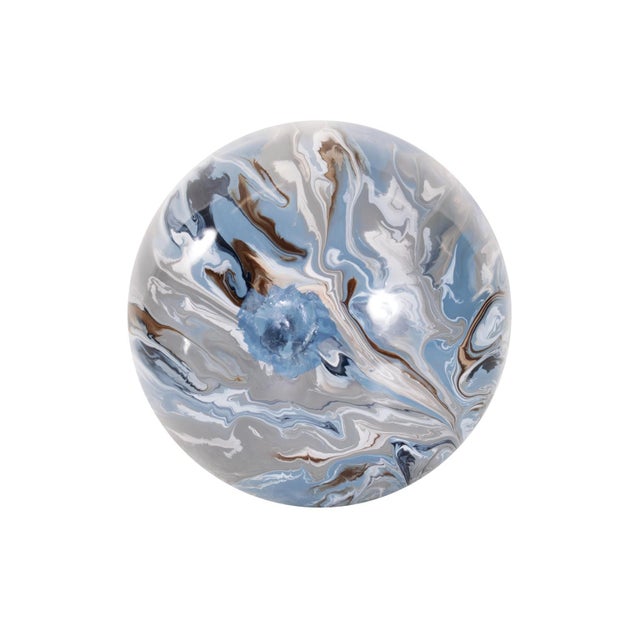 Aegean Blue Orbs- Medium For Sale In Chicago - Image 6 of 11