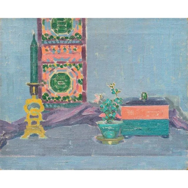 1920s Still Life Oil Painting by San Francisco Artist Almira Austin Judson For Sale