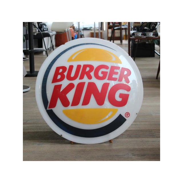 Sign from Burger King, 1990s | Chairish