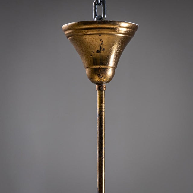 Gold Vintage Pendant Lamp, Italy, 1950s For Sale - Image 8 of 16