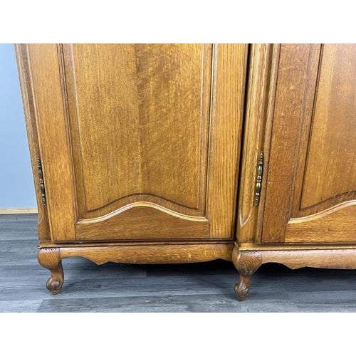 Vintage French Louis XVI Style Wardrobe in Oak For Sale - Image 9 of 12
