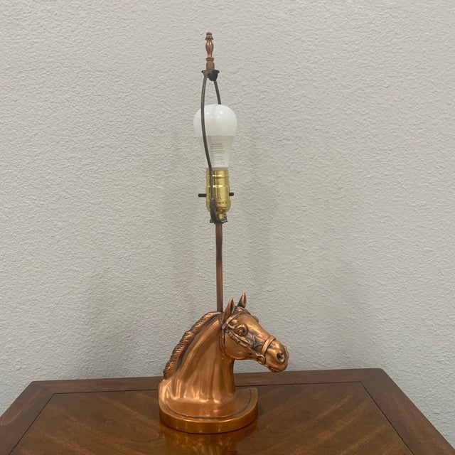 MidCentury Underwriters Laboratories Bronze Horse Lamp Chairish