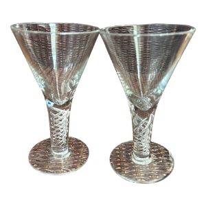 1950s Stuart Crystal Ariel Pattern - a Pair